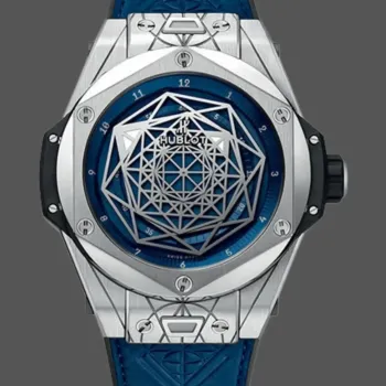 Hublot Big Bang Sang Bleu 415.NX.7179.VR.MXM18 Replica - Blaues Zifferblatt Titan