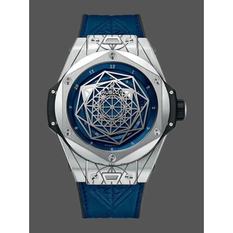 Hublot Big Bang Sang Bleu 415.NX.7179.VR.MXM18 Replica - Blaues Zifferblatt Titan