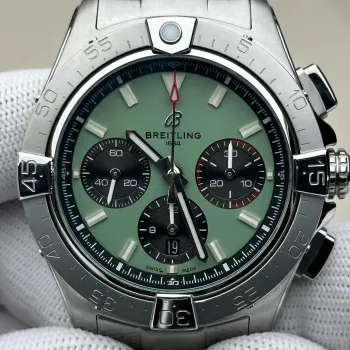 Breitling Chronomat B01 42 AB0147101L1A1 Replica - Mintgruenes Zifferblatt Edelstahl
