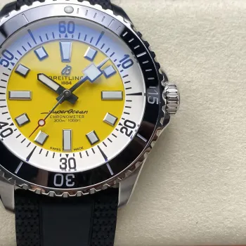Breitling Superocean Automatic A17375211I1S1 Replica - Gelbes Zifferblatt Edelstahl