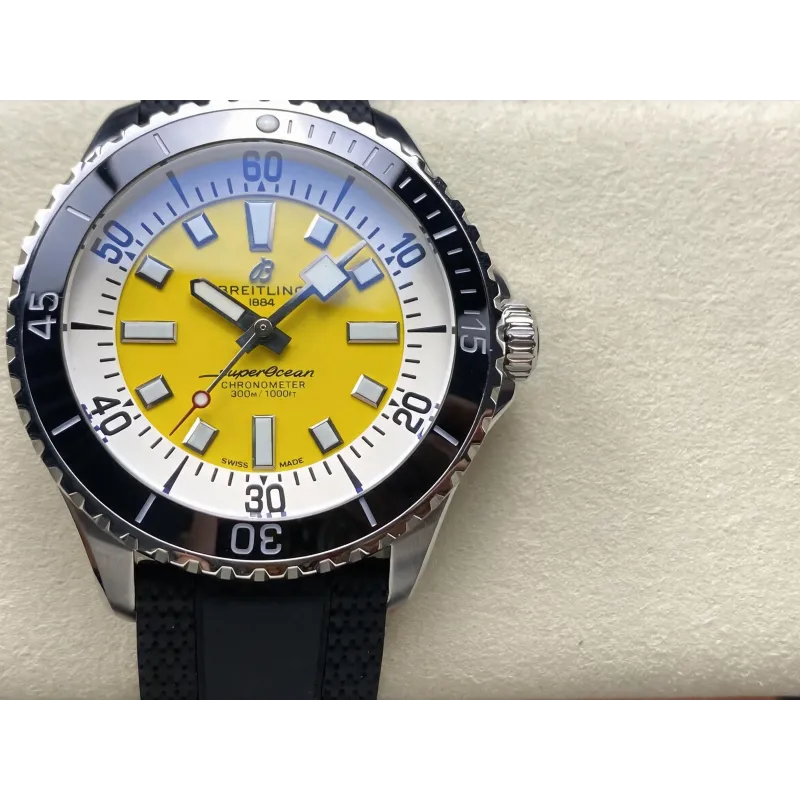 Breitling Superocean Automatic A17375211I1S1 Replica - Gelbes Zifferblatt Edelstahl