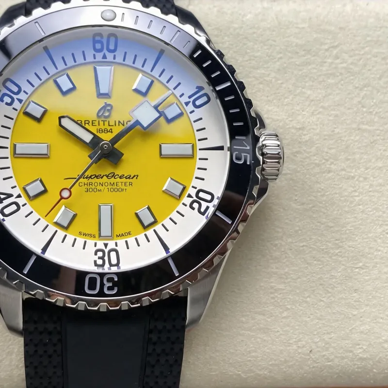 Breitling Superocean Automatic A17375211I1S1 Replica - Gelbes Zifferblatt Edelstahl