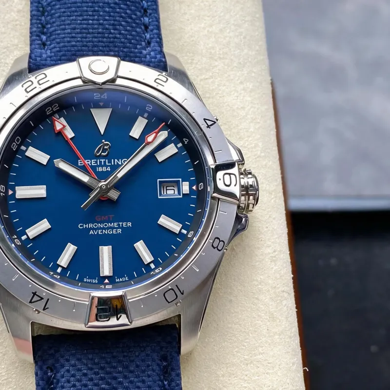 Breitling Avenger A32320101C1X1 Replica - Blaues Zifferblatt Geriffelte Luenette