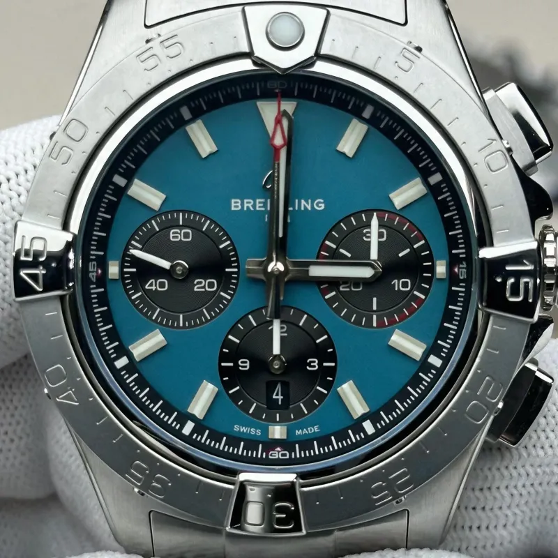Breitling Chronomat B01 42 AB0147101C1A1 Replica - Eisblaues Zifferblatt Edelstahl