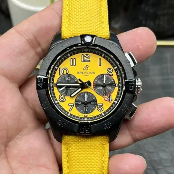 Breitling Avenger SB0147101I1X1 Replica - Gelbes Zifferblatt Geriffelte Luenette