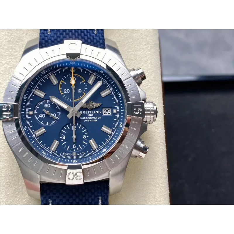 Breitling Avenger A13317101C1X1 Replica - Blaues Zifferblatt Edelstahl