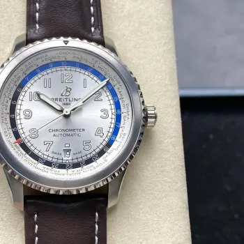 Breitling Navitimer 8 B35 Automatic Unitime 43 AB3521U01G1P1 Replica - Silbernes Zifferblatt