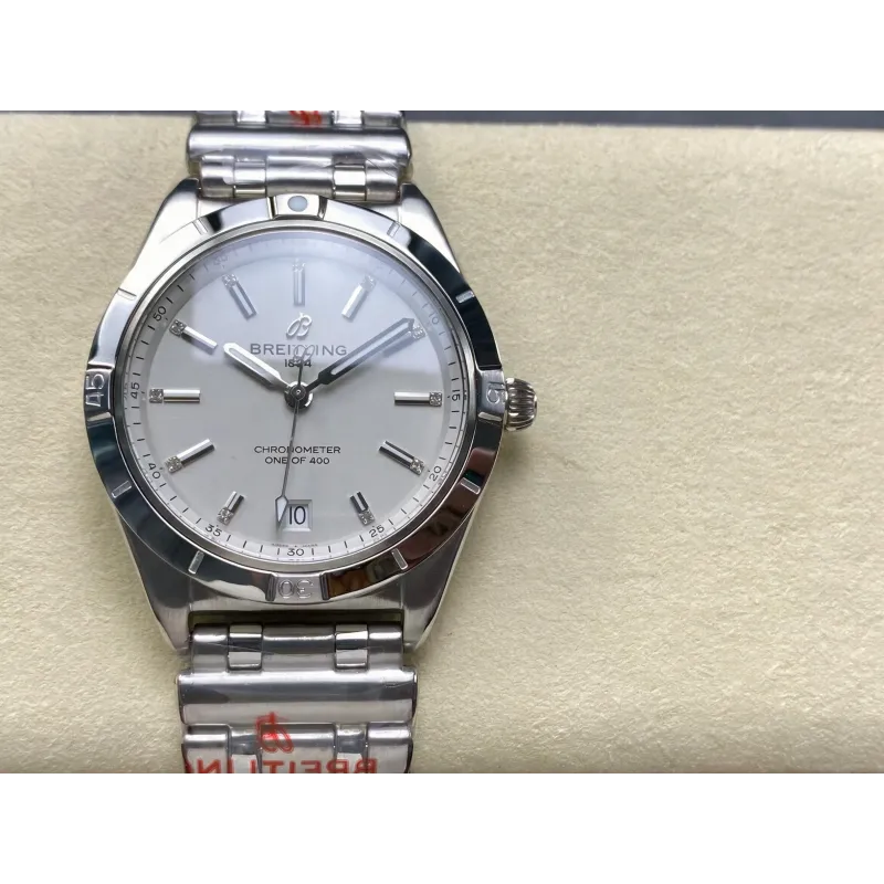 Breitling Chronomat Damen A103801A1G1A1 Replica - Graues Zifferblatt Geriffelte Luenette
