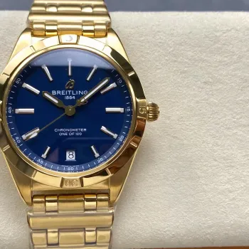 Breitling Chronomat Damen K103801A1C1K1 Replica - Blaues Zifferblatt Geriffelte Luenette