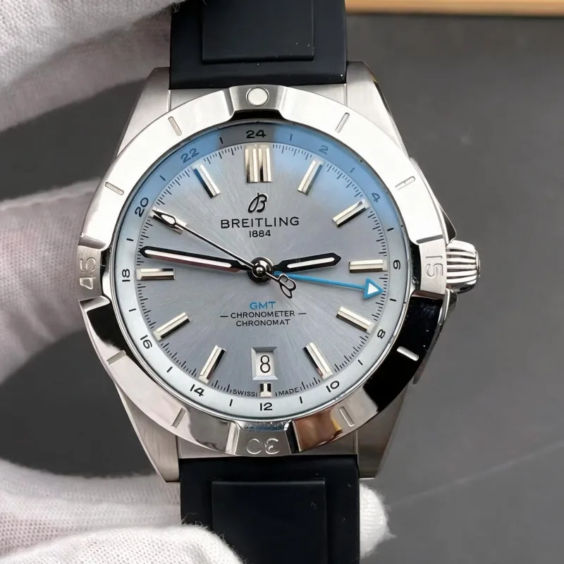 Breitling Chronomat P32398101C1S1 Replica - Eisblaues Zifferblatt Geriffelte Luenette