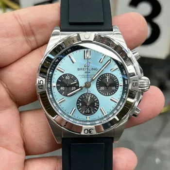 Breitling Chronomat PB0134101C1S1 Replica - Eisblaues Zifferblatt Geriffelte Luenette