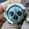 Breitling Chronomat PB0134101C1S1 Replica - Eisblaues Zifferblatt Geriffelte Luenette