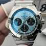 Breitling Chronomat PB0134101C1S1 Replica - Eisblaues Zifferblatt Geriffelte Luenette