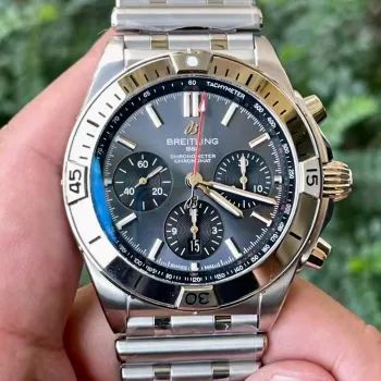 Breitling Chronomat EB0134101M1E1 Replica - Graues Zifferblatt Geriffelte Luenette