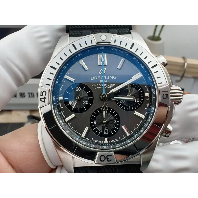 Breitling Chronomat EB0134101M1S1 Replica - Graues Zifferblatt Geriffelte Luenette