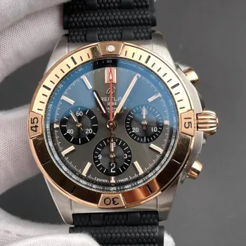 Breitling Chronomat UB0134101B1S1 Replica - Graues Zifferblatt Geriffelte Luenette