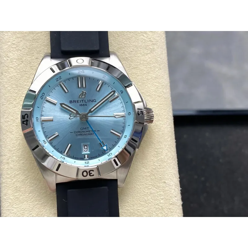 Breitling Chronomat P32398101C1S1 Replica - Eisblaues Zifferblatt Geriffelte Luenette
