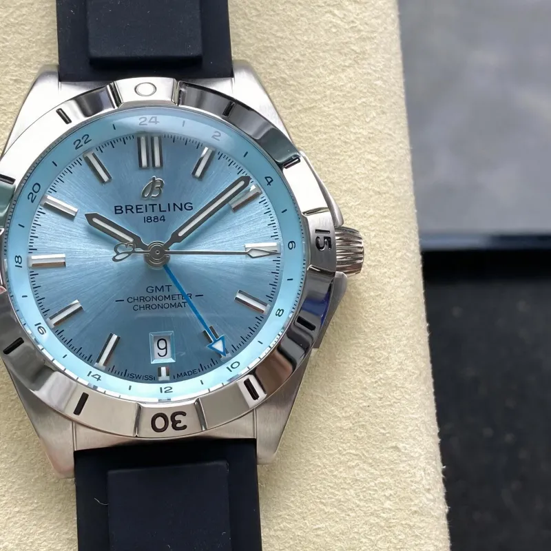 Breitling Chronomat P32398101C1S1 Replica - Eisblaues Zifferblatt Geriffelte Luenette