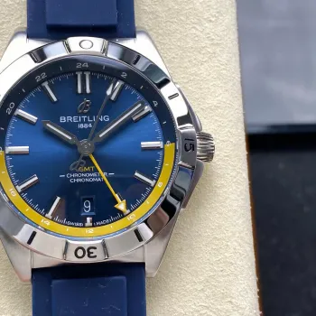 Breitling Chronomat A323981A1C1A1 Replica - Blaues Zifferblatt Geriffelte Luenette