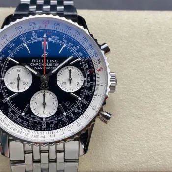 Breitling Navitimer AB0121211B1A1 Replica - Schwarzes Zifferblatt Geriffelte Luenette