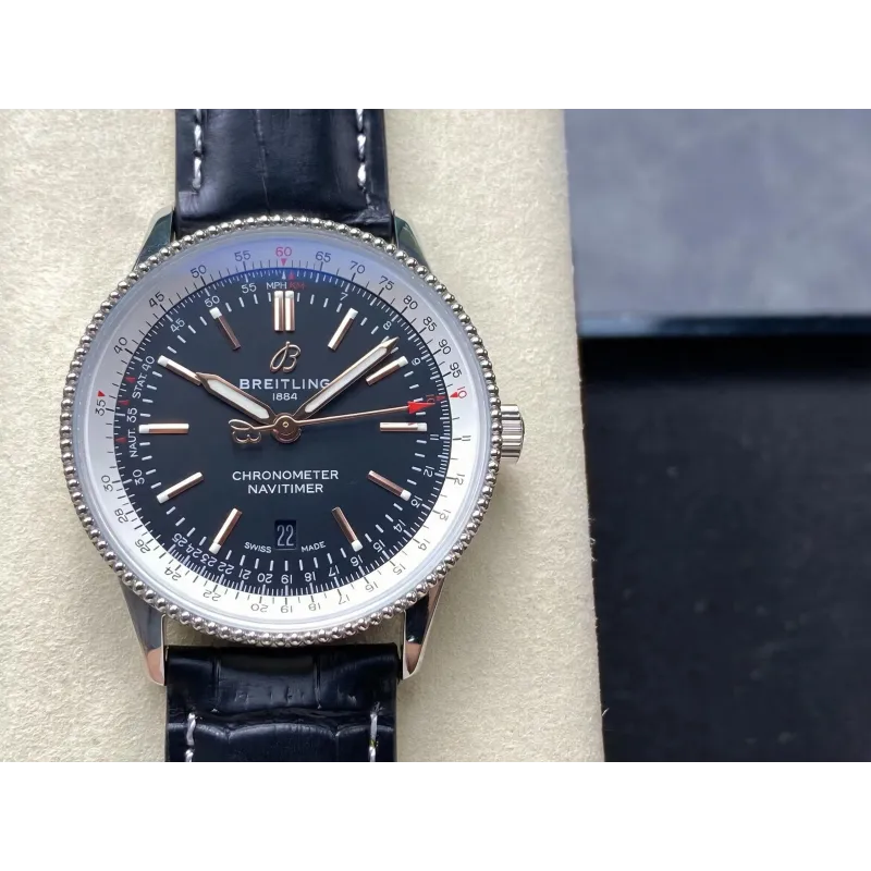 Breitling Navitimer Automatic 41 A17326211B1P1 Replica - Schwarzes Zifferblatt Edelstahl