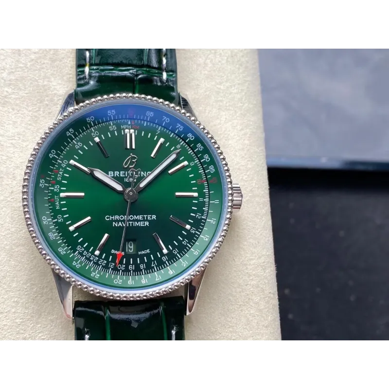 Breitling Navitimer Automatic 41 A17326361L1P1 Replica - Gruenes Zifferblatt Edelstahl