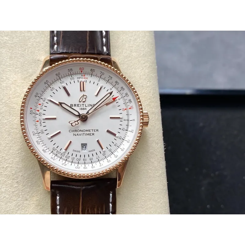 Breitling Navitimer Automatic 41 R17326211G1P1 Replica - Weisses Zifferblatt Rosegold