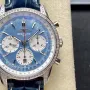 Breitling Navitimer AB01396A1C1P1 Replica - Perlmutt-Zifferblatt Geriffelte Luenette