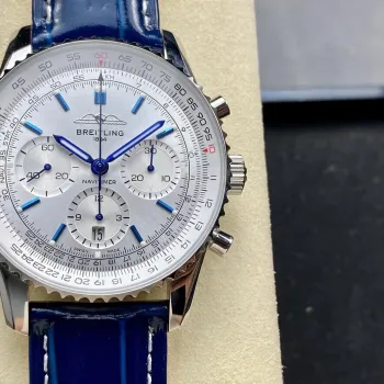 Breitling Navitimer AB0139A71G1P1 Replica - Silbernes Zifferblatt Geriffelte Luenette