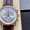 Breitling Navitimer RB0139631G1P1 Replica - Silbernes Zifferblatt Geriffelte Luenette