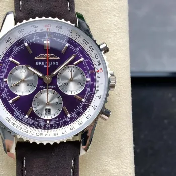 Breitling Navitimer AB01385C1Q1A1 Replica - Violettes Zifferblatt Geriffelte Luenette