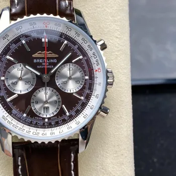 Breitling Navitimer AB01372A1Q1P1 Replica - Braunes Zifferblatt Geriffelte Luenette