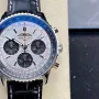 Breitling Navitimer AB0138241G1P1 Replica - Graues Zifferblatt Geriffelte Luenette
