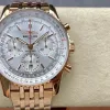 Breitling Navitimer RB0139211G1R1 Replica - Silbernes Zifferblatt Geriffelte Luenette