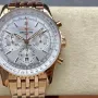 Breitling Navitimer RB0139211G1R1 Replica - Silbernes Zifferblatt Geriffelte Luenette