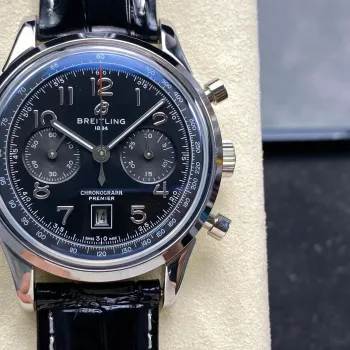 Breitling Premier AB0145221B1P1 Replica - Schwarzes Zifferblatt Edelstahl
