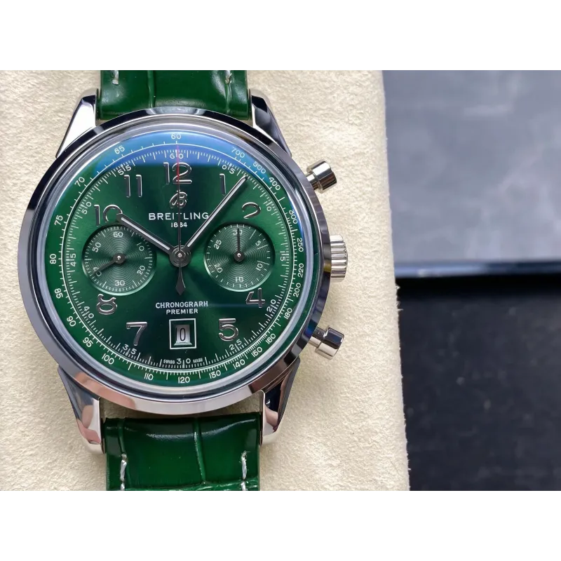Breitling Premier AB0145371L1P2 Replica - Gruenes Zifferblatt Edelstahl