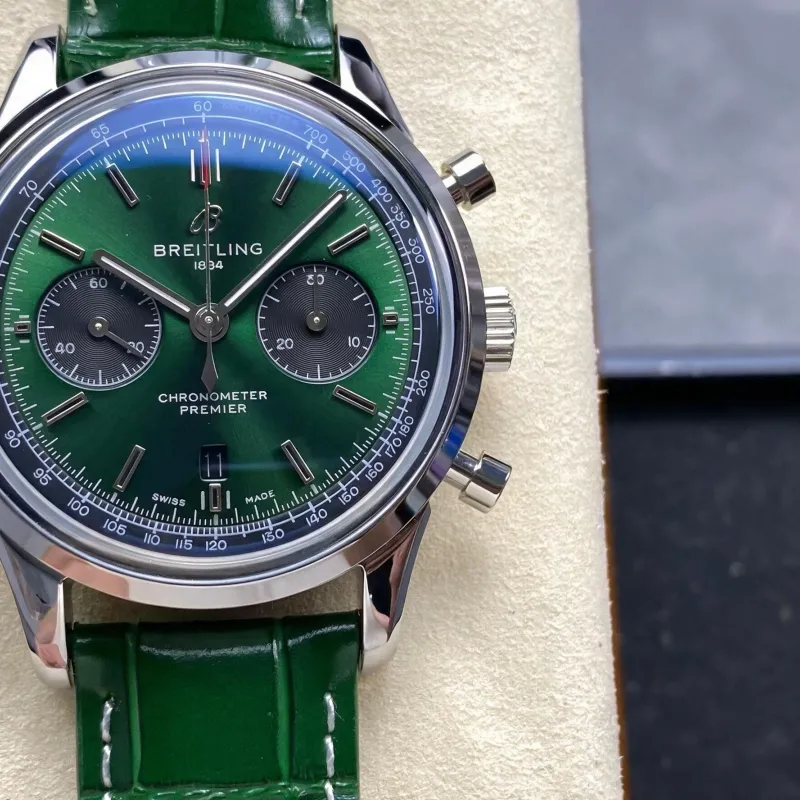 Breitling Premier AB0118221L1P1 Replica - Gruenes Zifferblatt Edelstahl