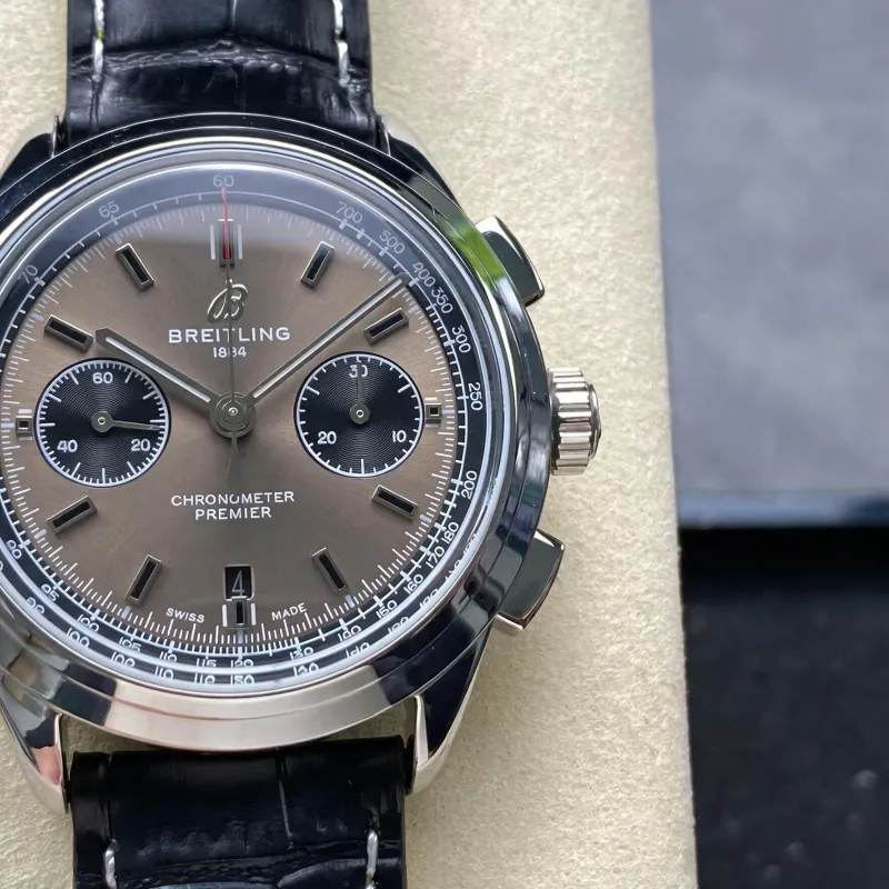 Breitling Premier B01 Chronograph 42 AB0118221B1P2 Replica - Graues Zifferblatt Edelstahl