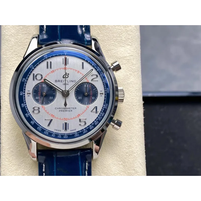 Breitling Premier AB0118A71G1P2 Replica - Silbernes Zifferblatt Edelstahl