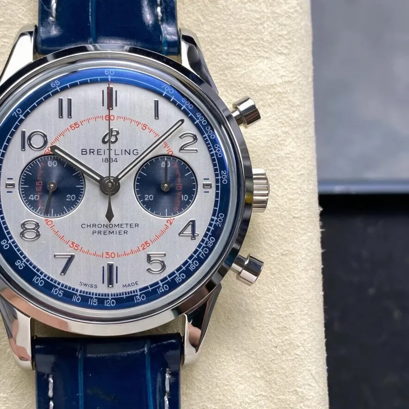 Breitling Premier AB0118A71G1P2 Replica - Silbernes Zifferblatt Edelstahl
