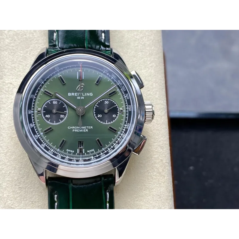 Breitling Premier B01 Chronograph 42 Bentley British Racing Green AB0118A11L1X1 Replica - Gruenes Zifferblatt