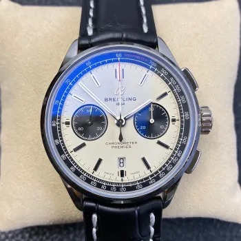 Breitling Premier AB0118221G1P2 Replica - Silbernes Zifferblatt Edelstahl