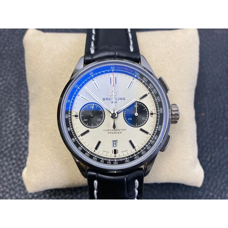 Breitling Premier AB0118221G1P2 Replica - Silbernes Zifferblatt Edelstahl