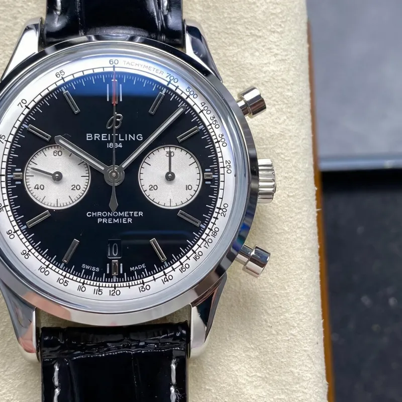 Breitling Premier AB0118371B1P2 Replica - Schwarzes Zifferblatt Edelstahl