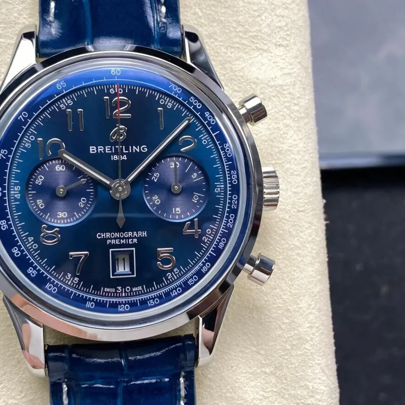Breitling Premier AB0145171C1P2 Replica - Blaues Zifferblatt Edelstahl