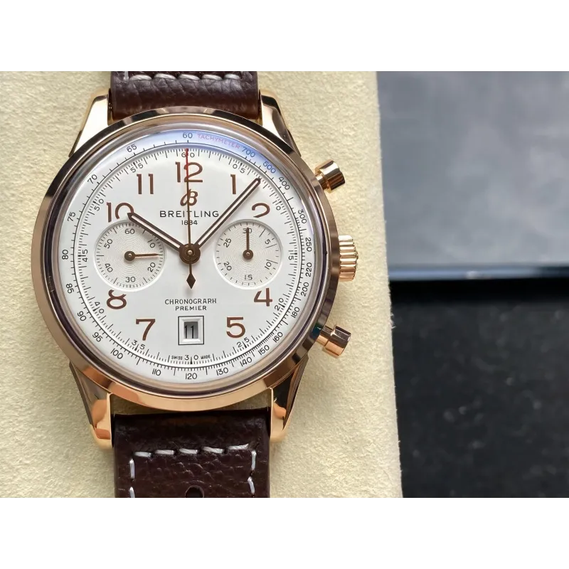 Breitling Premier RB0145371G1P2 Replica - Silbernes Zifferblatt Bicolor