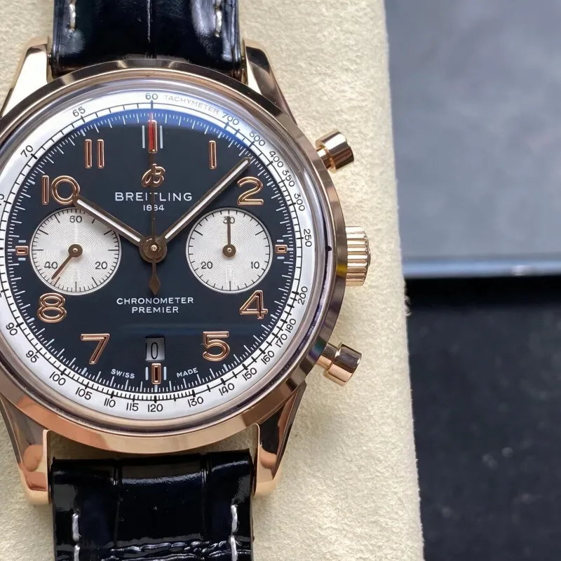 Breitling Premier AB0118A21B1X1 Replica - Schwarzes Zifferblatt Bicolor