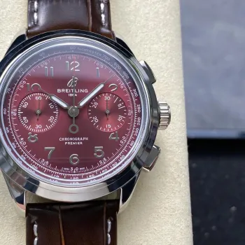 Breitling Premier B09 Chronograph 40 AB0930D41K1P1 Replica - Rotes Zifferblatt Edelstahl