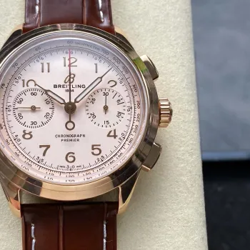Breitling Premier B09 Chronograph 40 Rose Gold RB0930371G1P1 Replica - Silbernes Zifferblatt